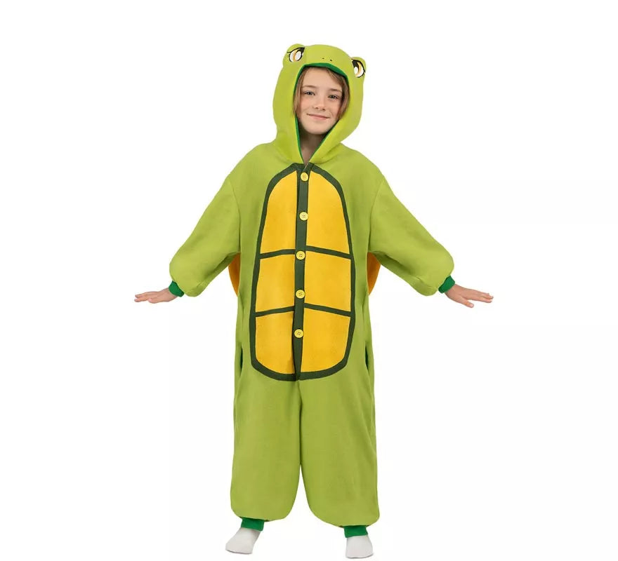 Translation missing: it.Disfraz o Pijama de Tortuga con capucha y cola para niños