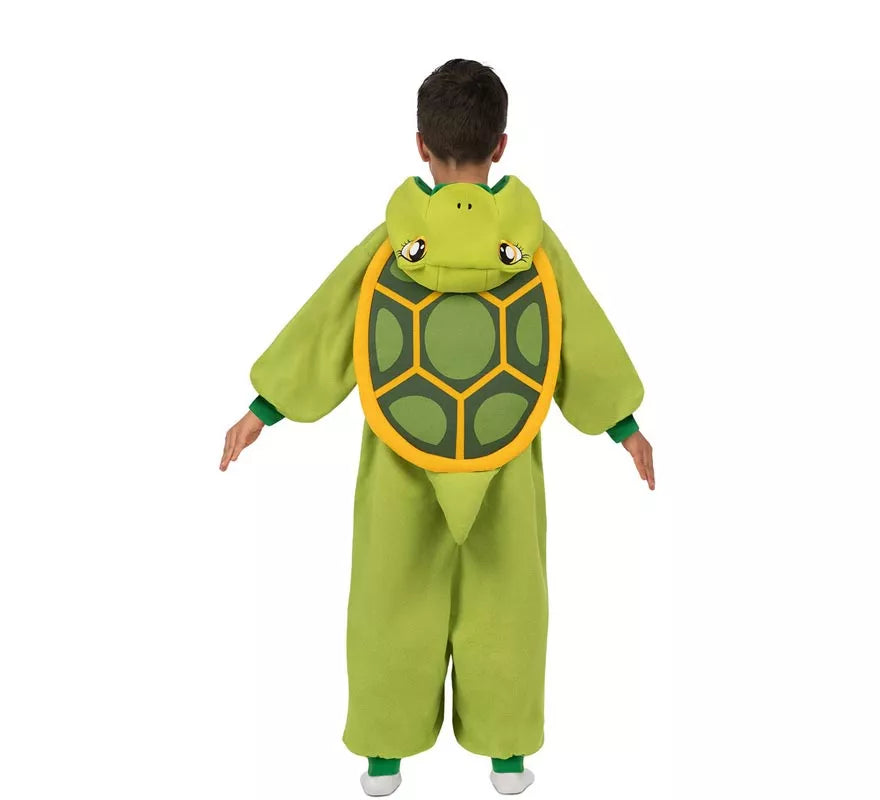 Disfraz o Pijama de Tortuga con capucha y cola para niños