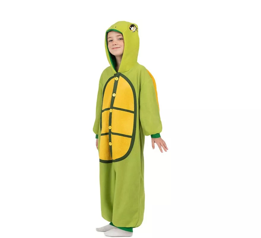Translation missing: it.Disfraz o Pijama de Tortuga con capucha y cola para niños