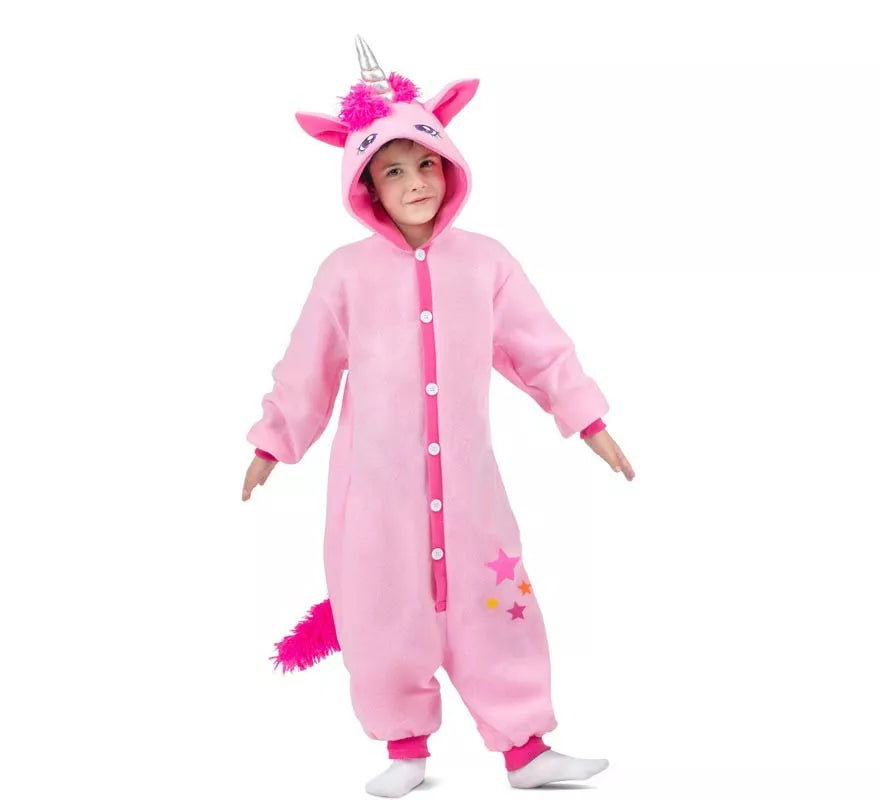 Translation missing: it.Disfraz o Pijama de Unicornio rosa con capucha para niños