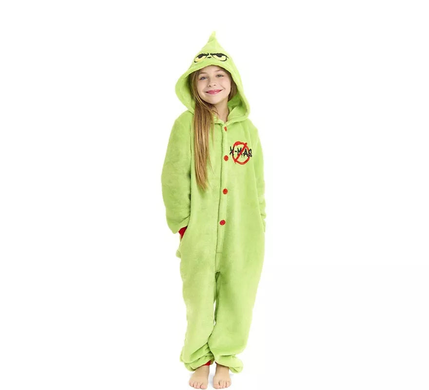 Translation missing: es.Disfraz o Pijama Duende Navideño verde para niños
