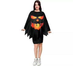 Costume o Poncho Zucca nera scura adulto 75 cm