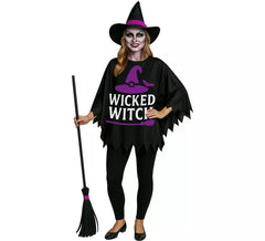 Costume da strega o poncho con cappello per donna