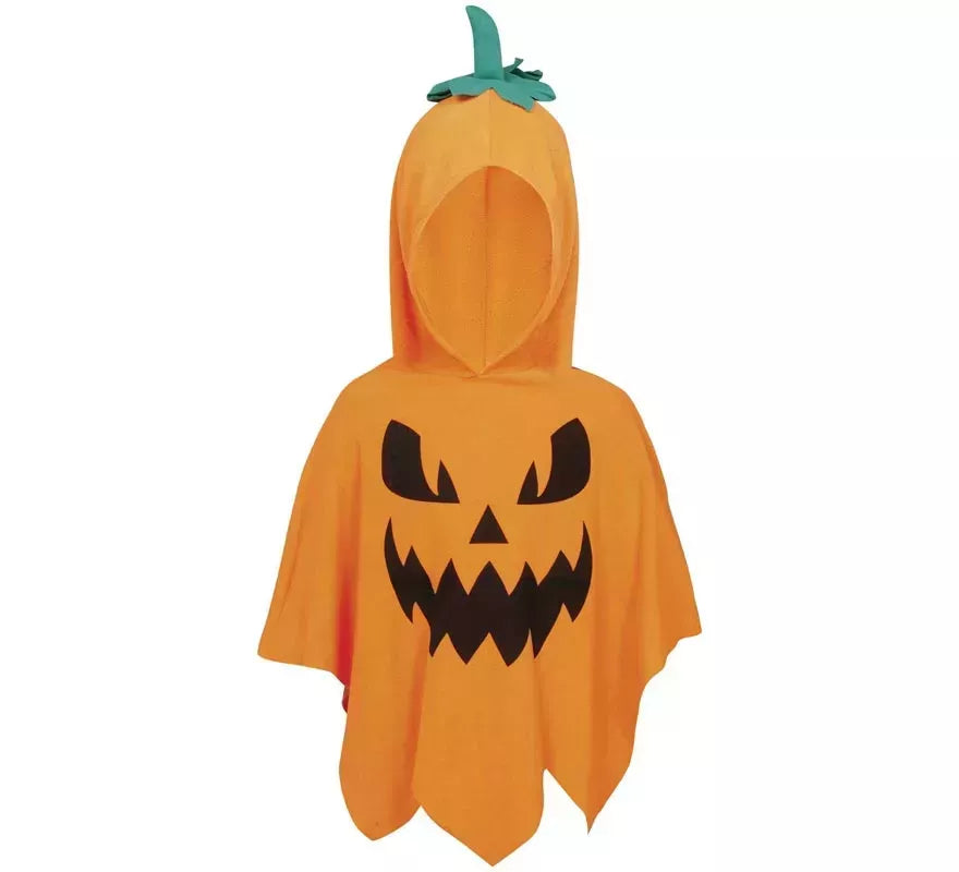Translation missing: it.Disfraz o Poncho de Calabaza Malvada para niños