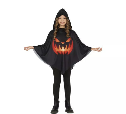 Disfraz o Poncho de Calabaza para niños