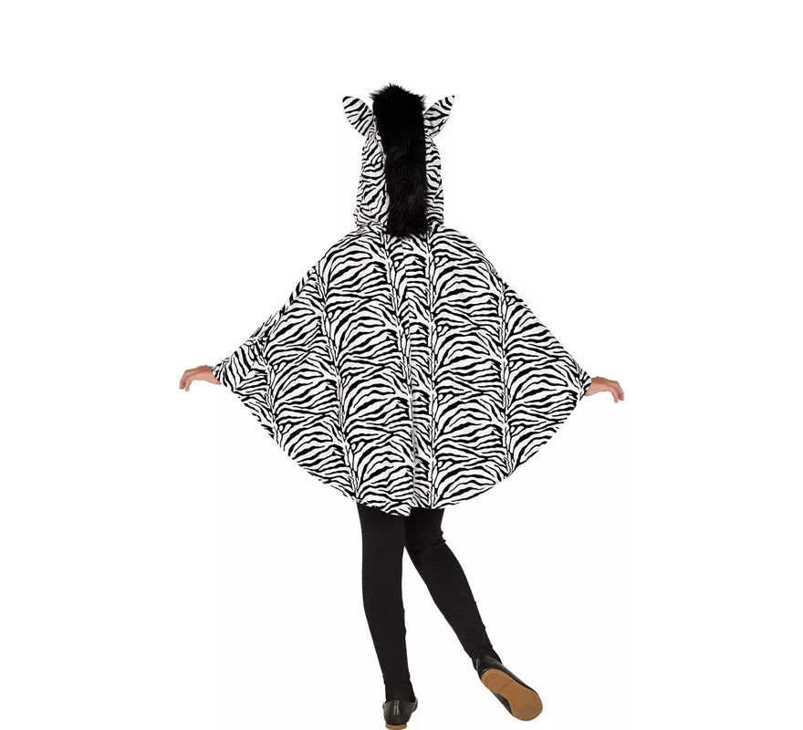 Translation missing: es.Disfraz o Poncho de Cebra con Capucha para niños