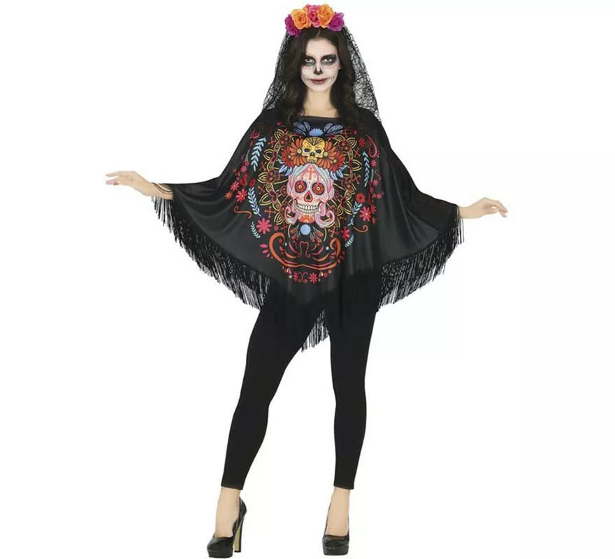 Translation missing: es.Disfraz o Poncho de Día de los Muertos para mujer