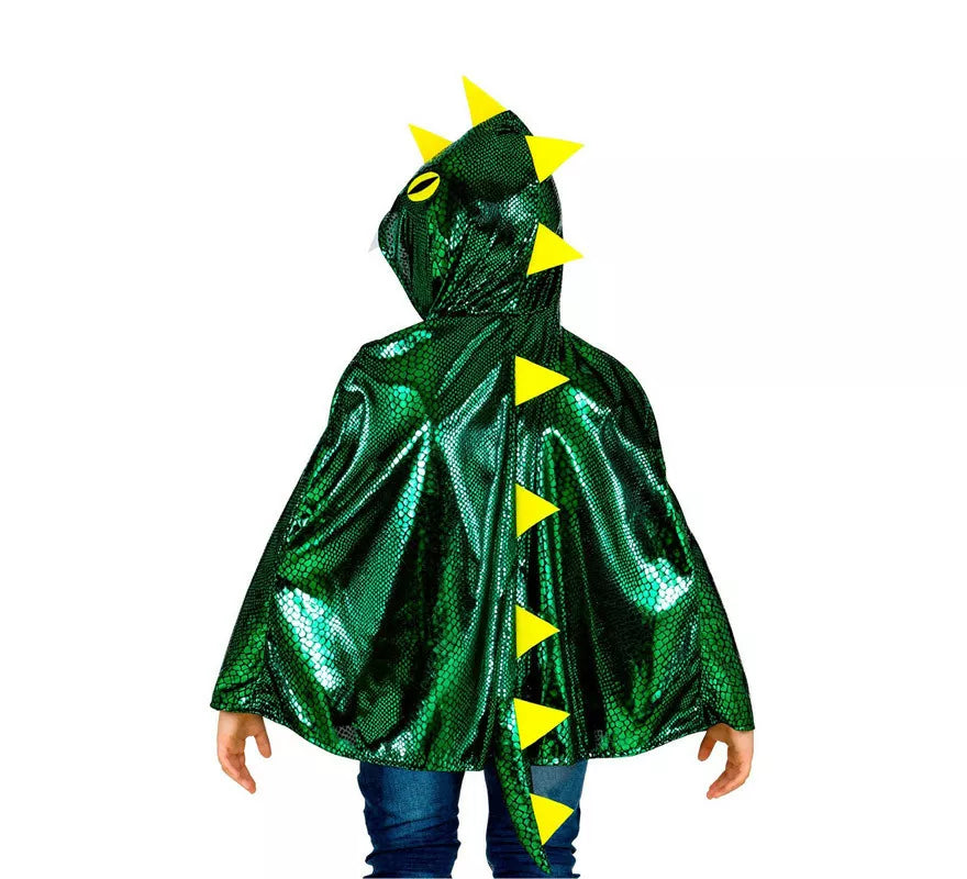 Translation missing: es.Disfraz o Poncho de Dragón Verde Brillante con Capucha para niños