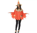 Disfraz o Poncho de Espantapájaros con Sombrero para mujer