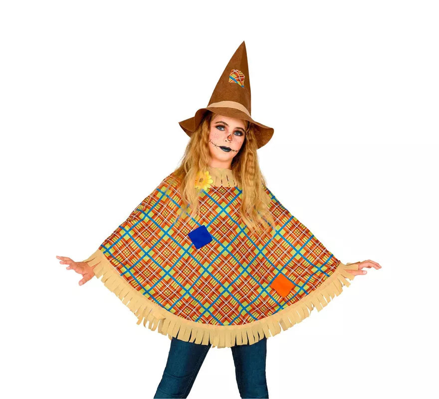 Translation missing: it.Disfraz o Poncho de Espantapájaros con Sombrero para niños