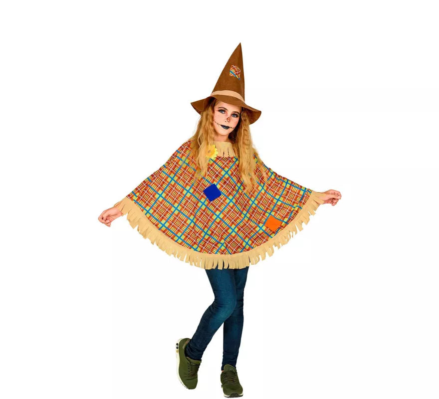 Translation missing: it.Disfraz o Poncho de Espantapájaros con Sombrero para niños