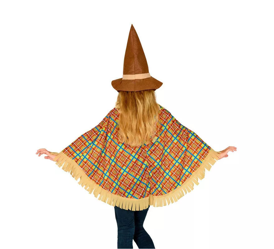 Translation missing: it.Disfraz o Poncho de Espantapájaros con Sombrero para niños