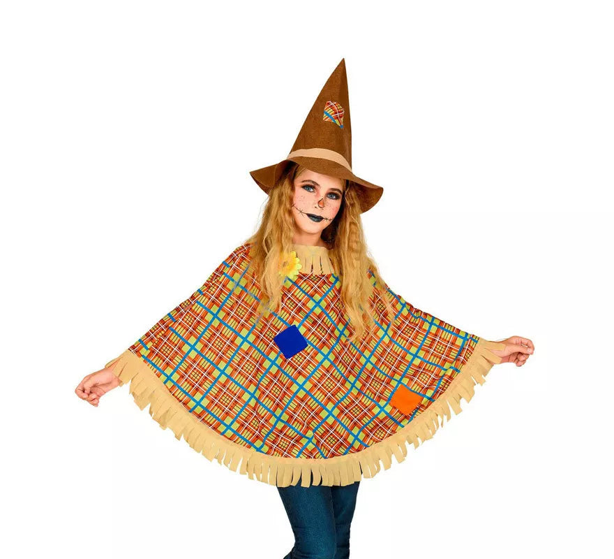 Translation missing: it.Disfraz o Poncho de Espantapájaros con Sombrero para niños