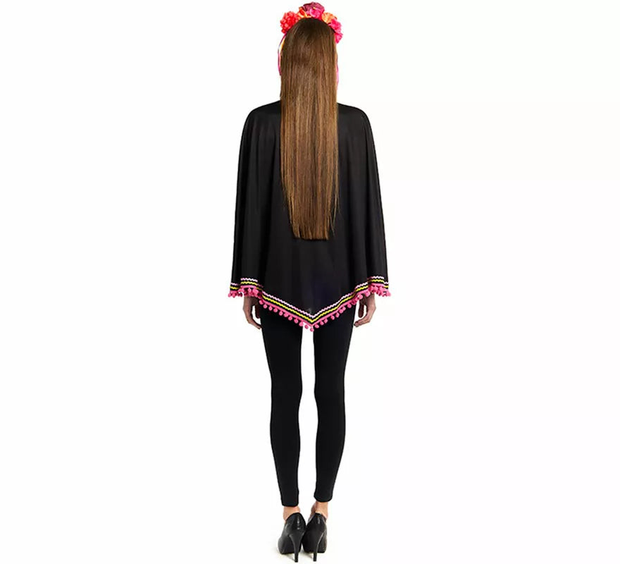Translation missing: es.Disfraz o Poncho de Esqueleto Catrina para mujer