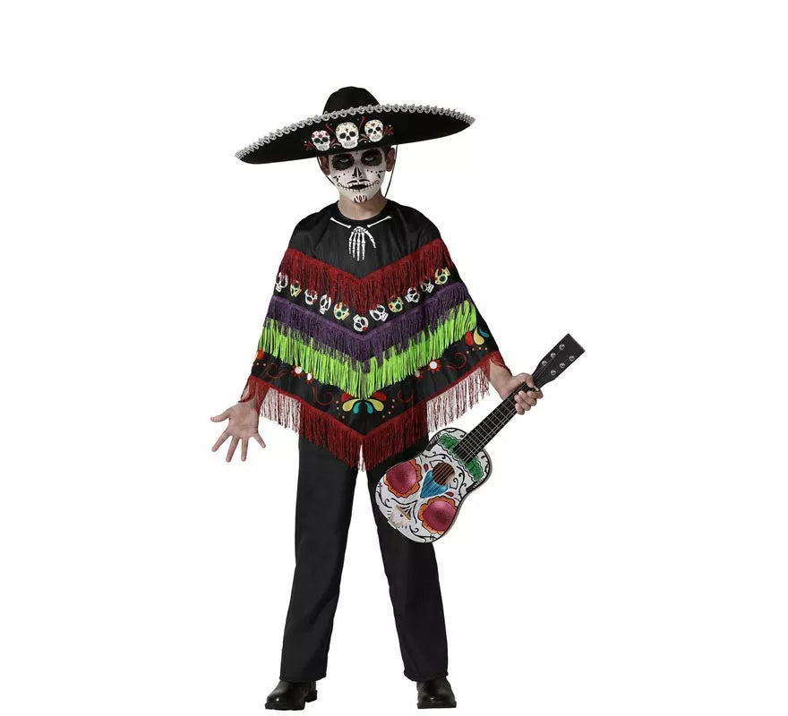 Translation missing: it.Disfraz o Poncho de Esqueleto Divertido para niño