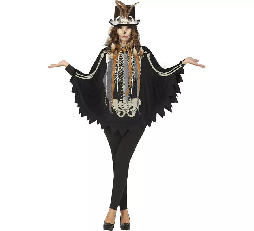 Translation missing: es.Disfraz o Poncho de Esqueleto para mujer