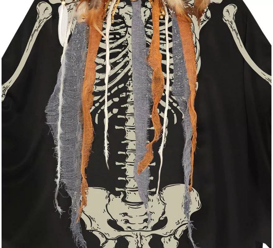 Translation missing: it.Disfraz o Poncho de Esqueleto para mujer