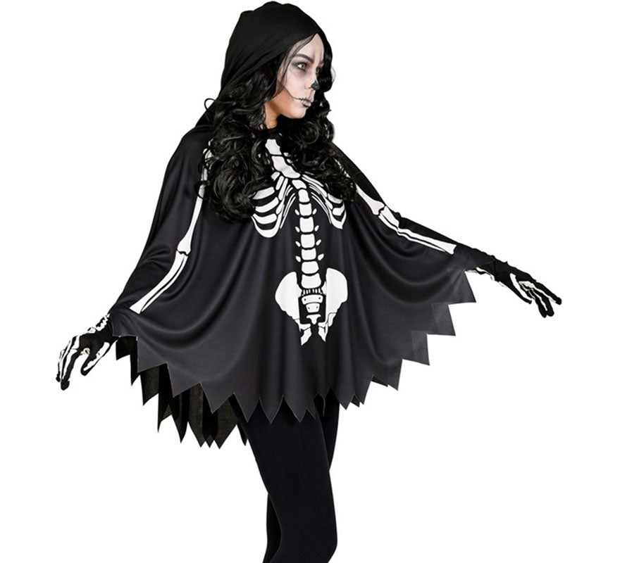 Translation missing: it.Disfraz o Poncho de Esqueleto para mujer