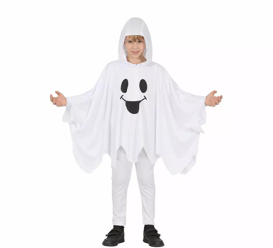 Translation missing: it.Disfraz o Poncho de Fantasma Sonriente para niños