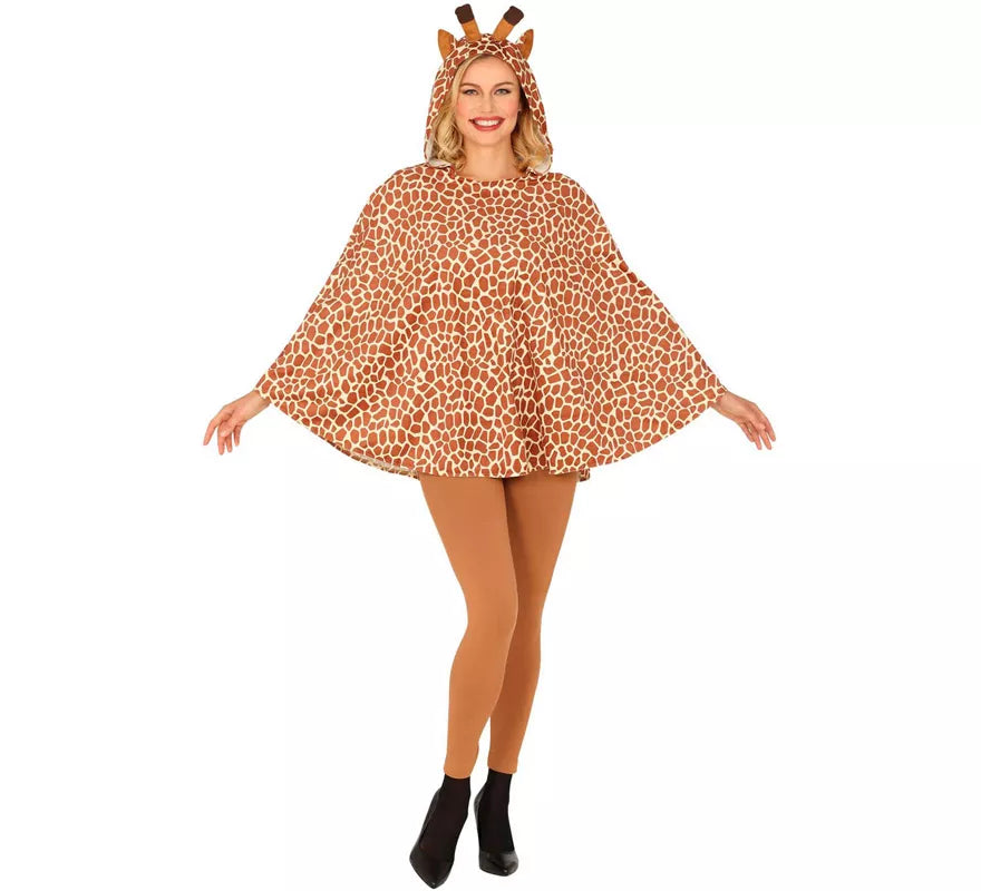 Translation missing: it.Disfraz o Poncho de Jirafa con Capucha para adulto