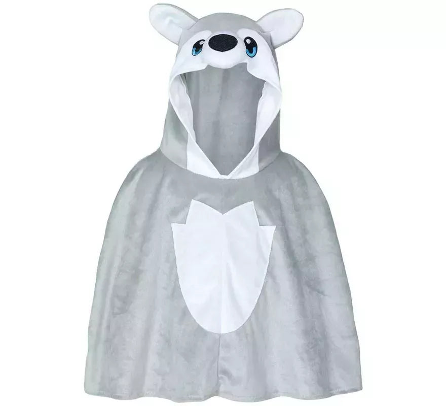 Translation missing: it.Disfraz o Poncho de Lobo gris para bebé