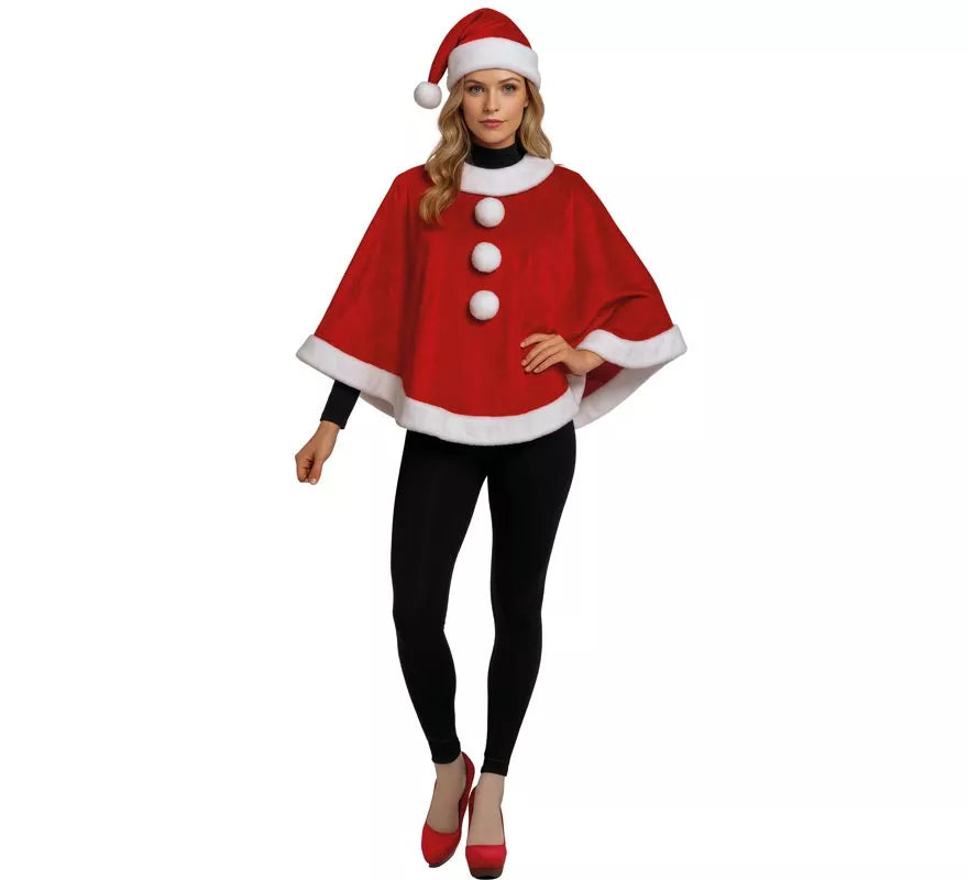 Translation missing: it.Disfraz o Poncho de Mamá Noel para mujer