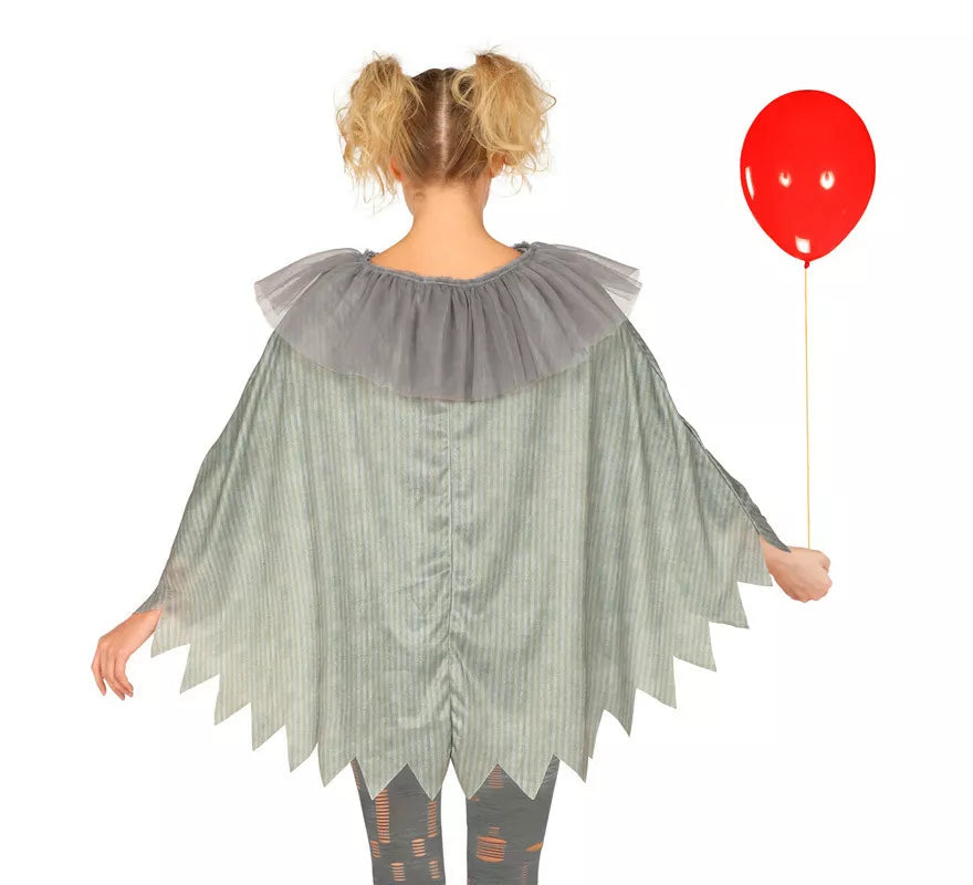 Disfraz o Poncho de Payaso Aterrador para adultos