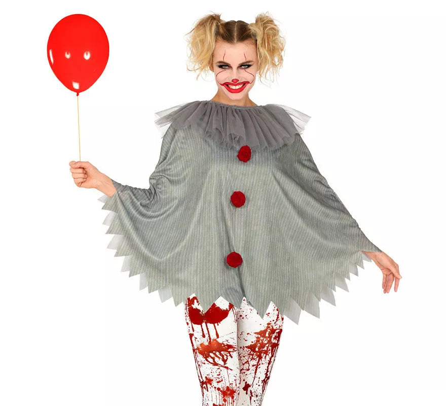 Translation missing: it.Disfraz o Poncho de Payaso Aterrador para adultos