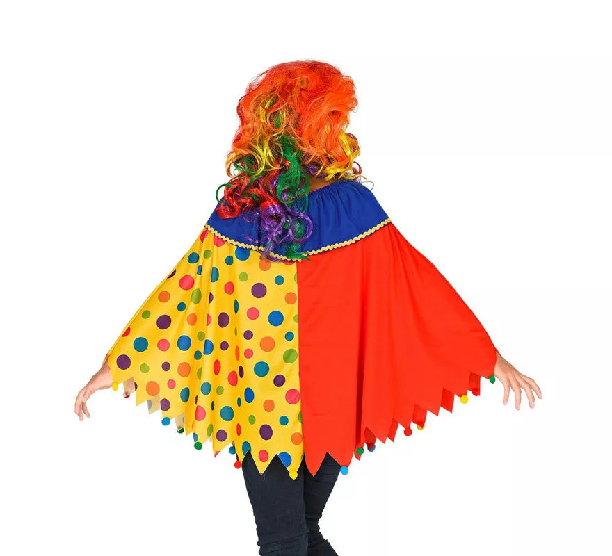 Translation missing: es.Disfraz o Poncho de Payaso Colorido con Lunares para niños