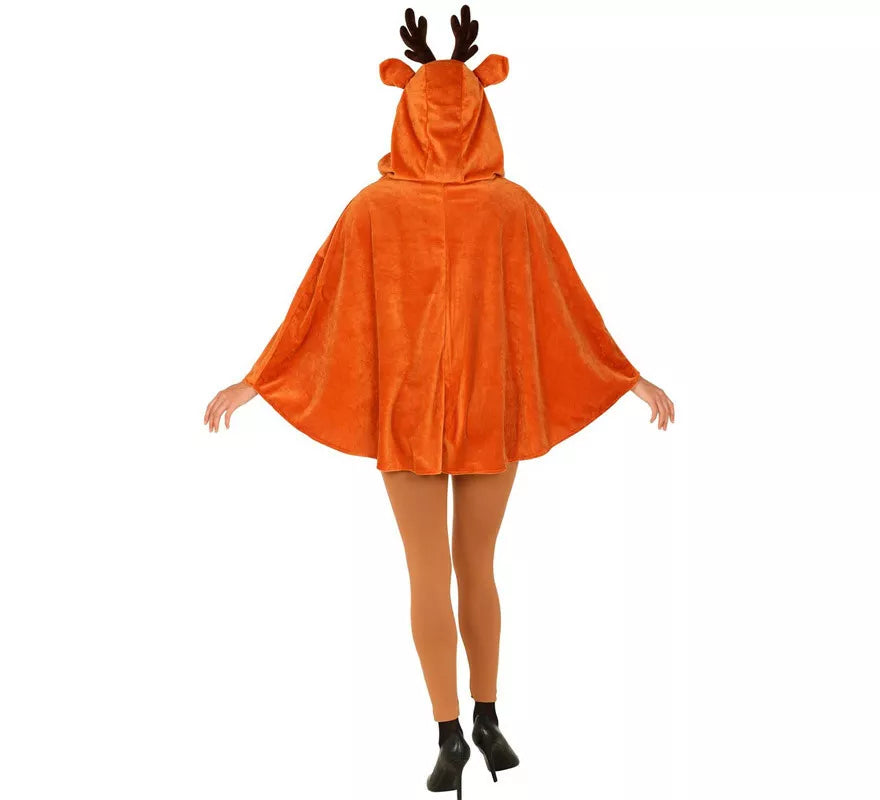 Translation missing: it.Disfraz o Poncho de Reno Coqueta con capucha para adultos