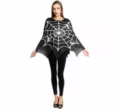 Costume o poncho da ragnatela inquietante per donna