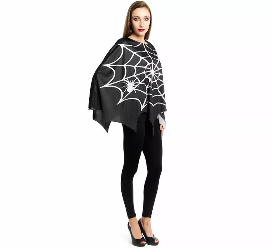 Disfraz o Poncho de Telaraña Horripilante para mujer