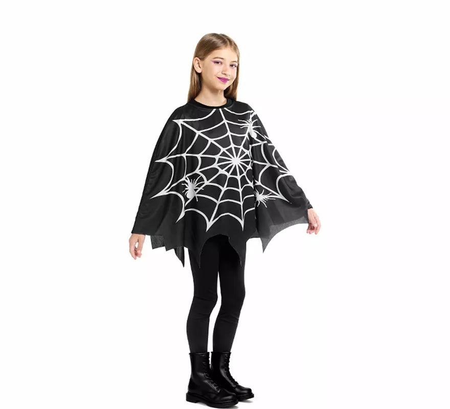 Translation missing: it.Disfraz o Poncho de Telaraña Horripilante para niña