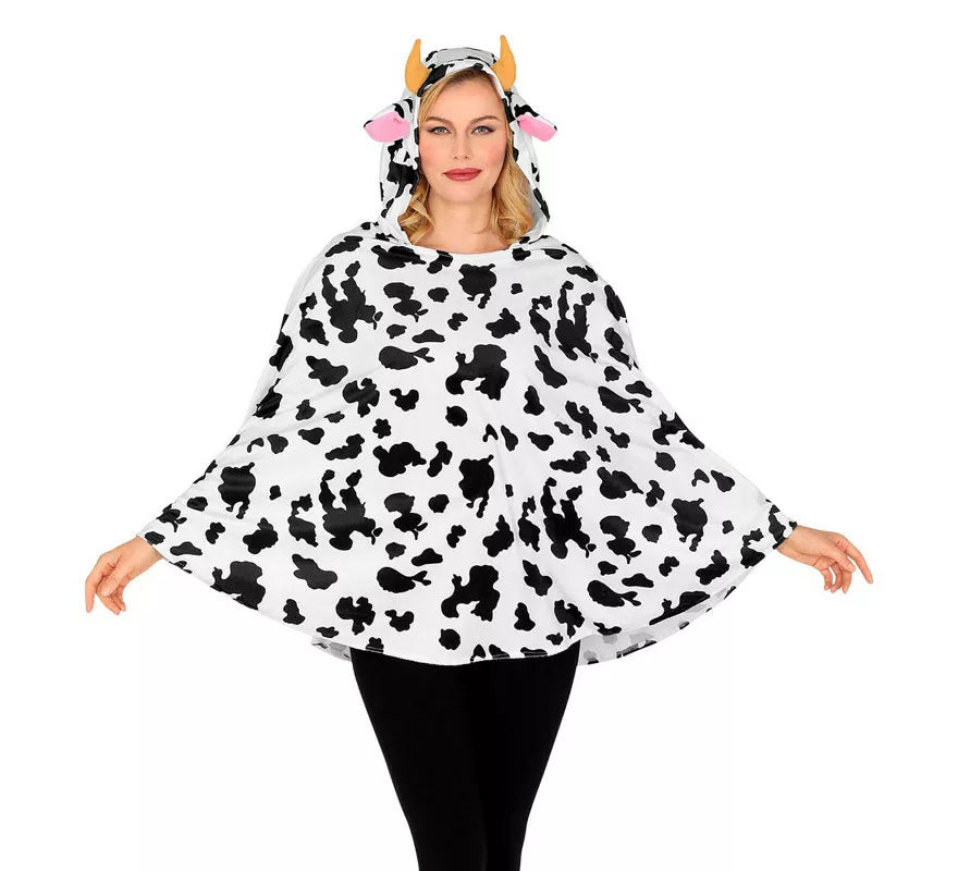 Translation missing: es.Disfraz o Poncho de Vaca con Capucha para adulto