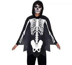 Costume da scheletro o poncho per adulti
