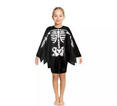 Costume da scheletro o poncho per bambini di 65 cm
