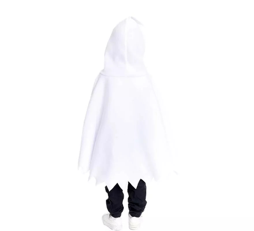 Translation missing: it.Disfraz o Poncho Fantasmita blanco con capucha para bebé y niños