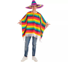 Disfraz o Poncho Mexicano Arco Iris
