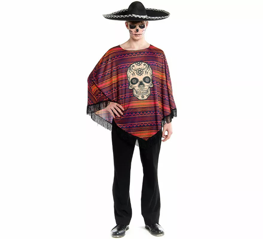 Translation missing: es.Disfraz o Poncho Mexicano de Catrina para hombre