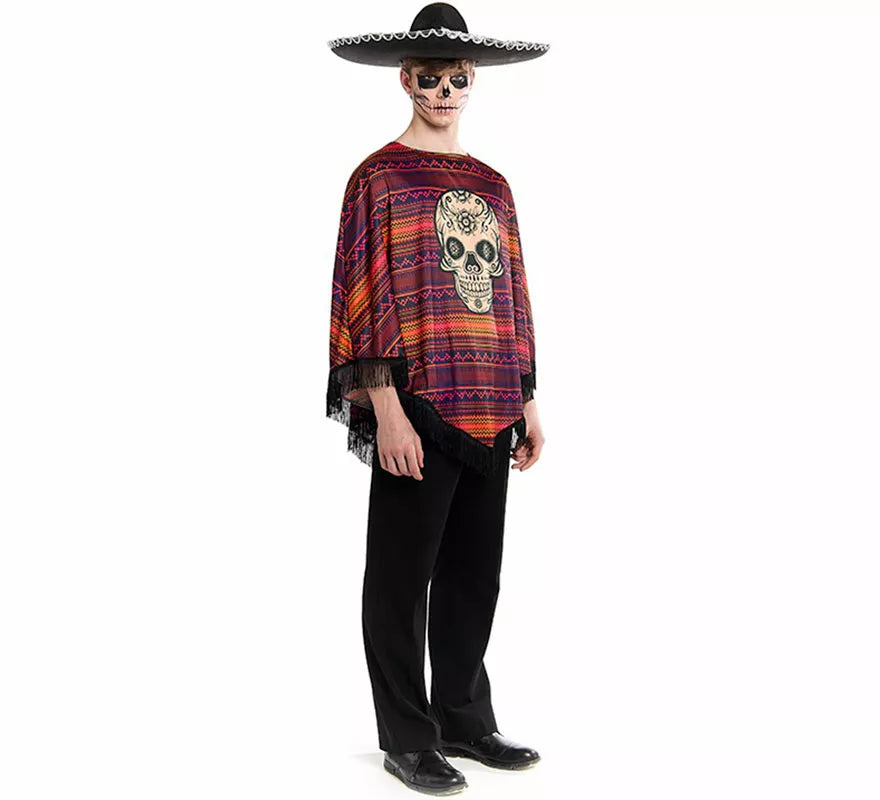 Translation missing: it.Disfraz o Poncho Mexicano de Catrina para hombre