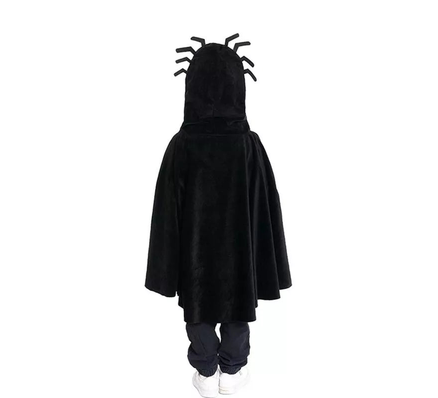 Translation missing: it.Disfraz o Poncho Spider negro con capucha para bebé y niños