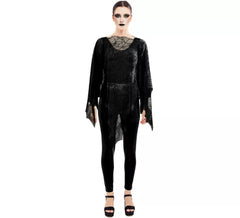 Costume da ragnatela nera per adulti o poncho 1,5x1,5 m