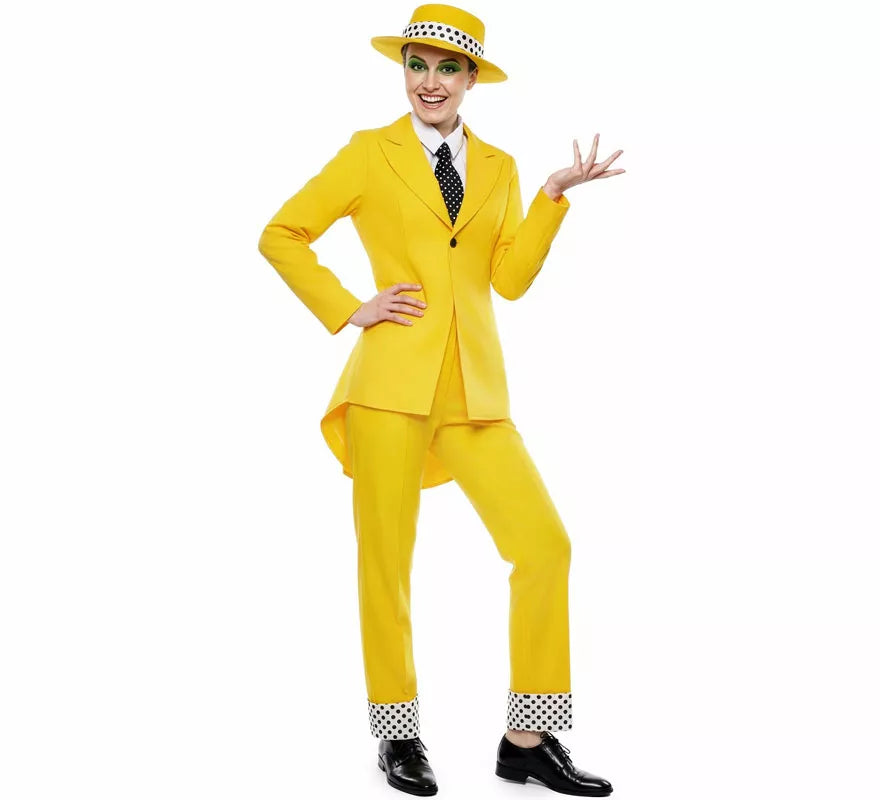 Disfraz o Traje amarillo con Sombrero para mujer
