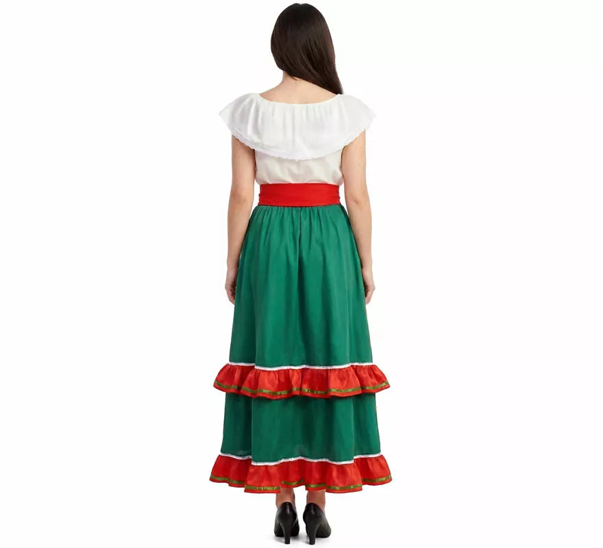 Disfraz o Traje de Mexicana Tradicional con Falda para mujer