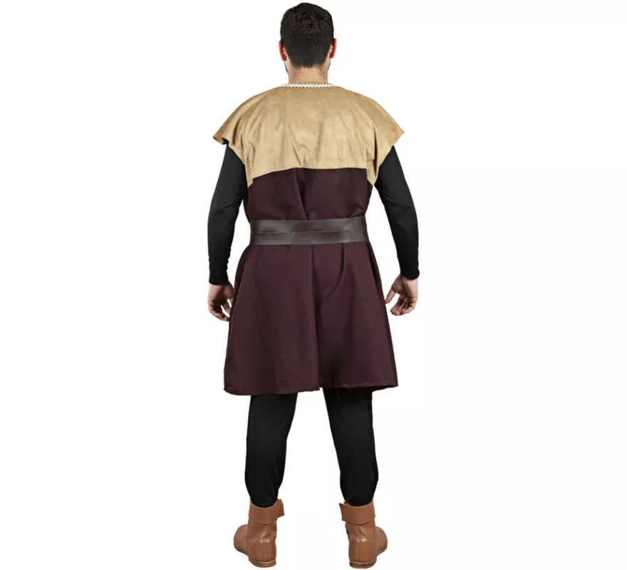 Translation missing: es.Disfraz o Túnica de Campesino Medieval bicolor para hombre