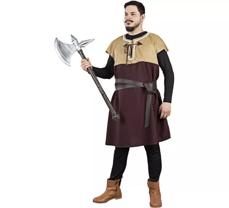 Translation missing: es.Disfraz o Túnica de Campesino Medieval bicolor para hombre