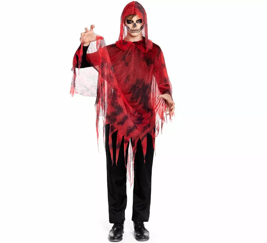 Translation missing: it.Disfraz o Túnica de Espíritu Maligno rojo para hombre