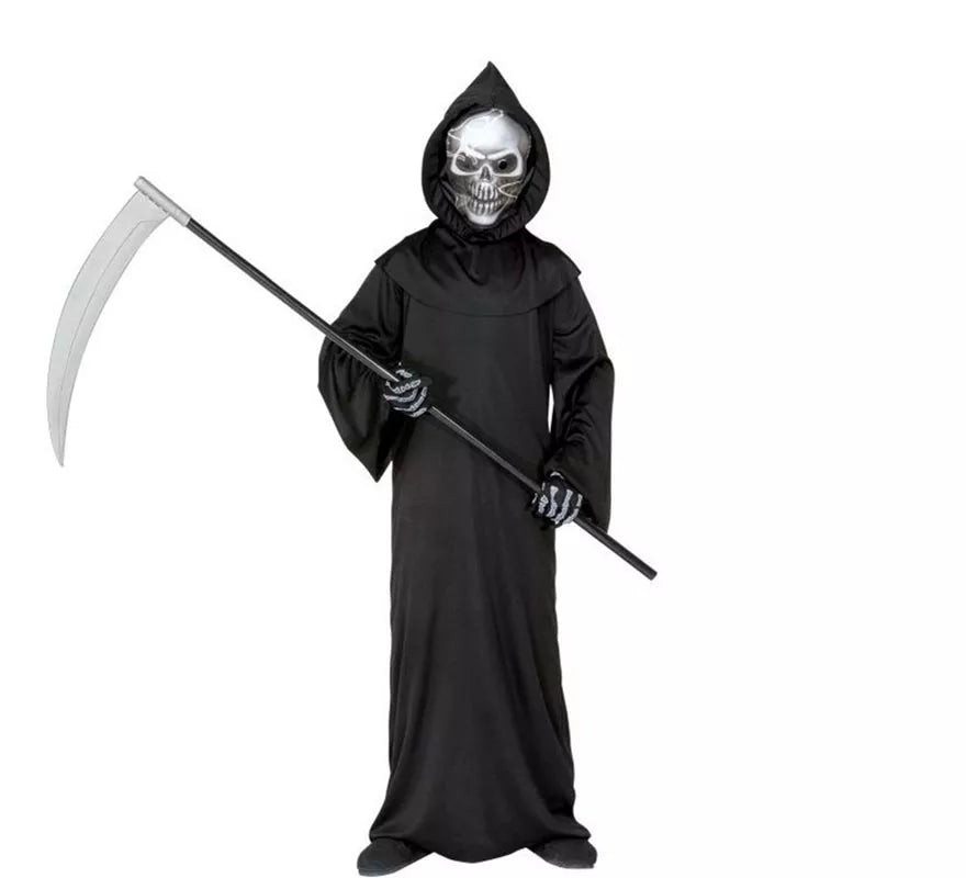 Translation missing: it.Disfraz o Túnica de La Muerte con Máscara Holográfica para niño