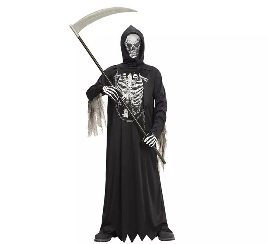 Translation missing: it.Disfraz o Túnica de La Muerte Encapuchada con Máscara para niño