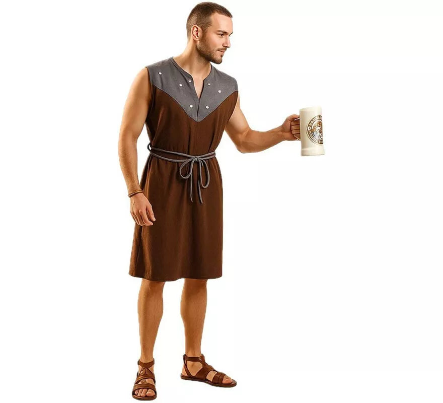 Translation missing: it.Disfraz o túnica marrón Medieval para hombre